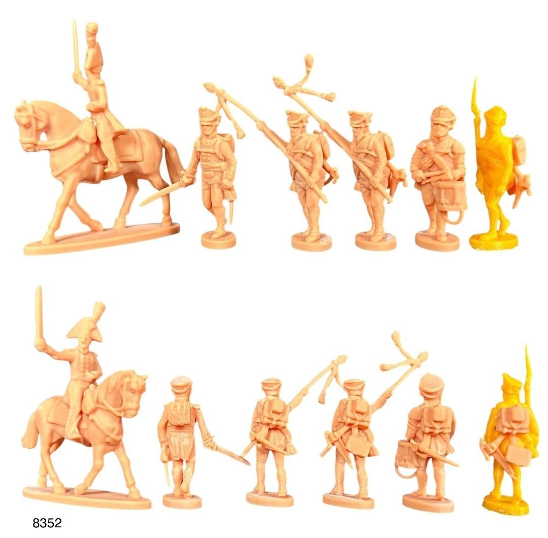 Hat Industrie 1:72 Scale Napoleonic Russian Infantry (Command) Miniatures - 8352