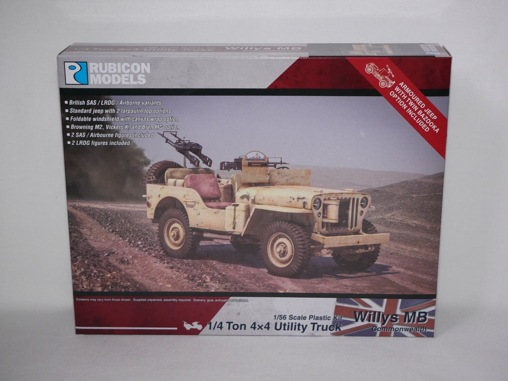 Rubicon Models 1:56 Willys MB Commonwealth 1/4 Ton 4x4 Utility Truck - 280050