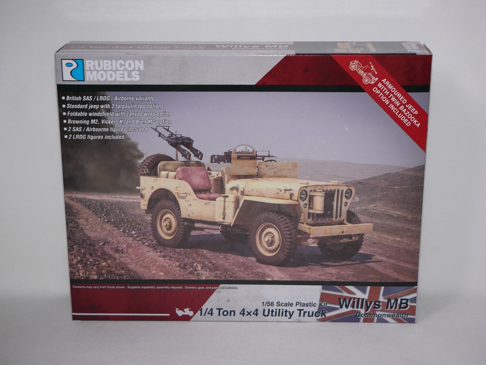 Rubicon Models 1:56 Willys MB Commonwealth 1/4 Ton 4x4 Utility Truck - 280050