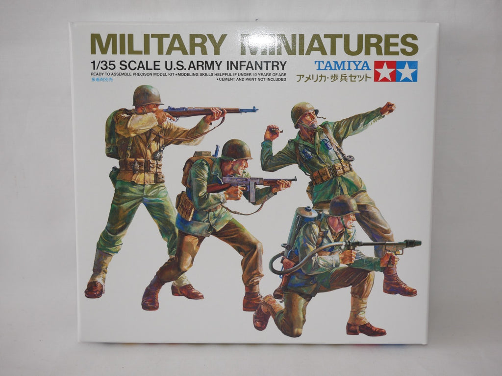 Tamiya Military Miniatures 1:35 Scale WWII US Army Infantry Plastic Kit - 35013