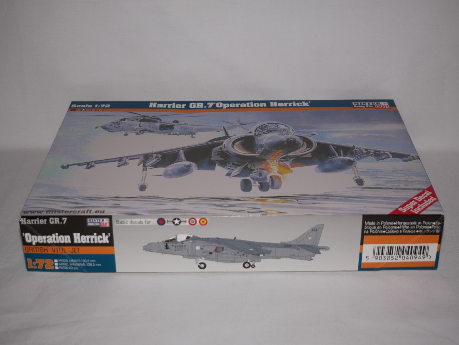MisterCraft Hobby Kits 1:72 (D-94) Harrier GR.7 Jet 'Operation Herrick' - 040949