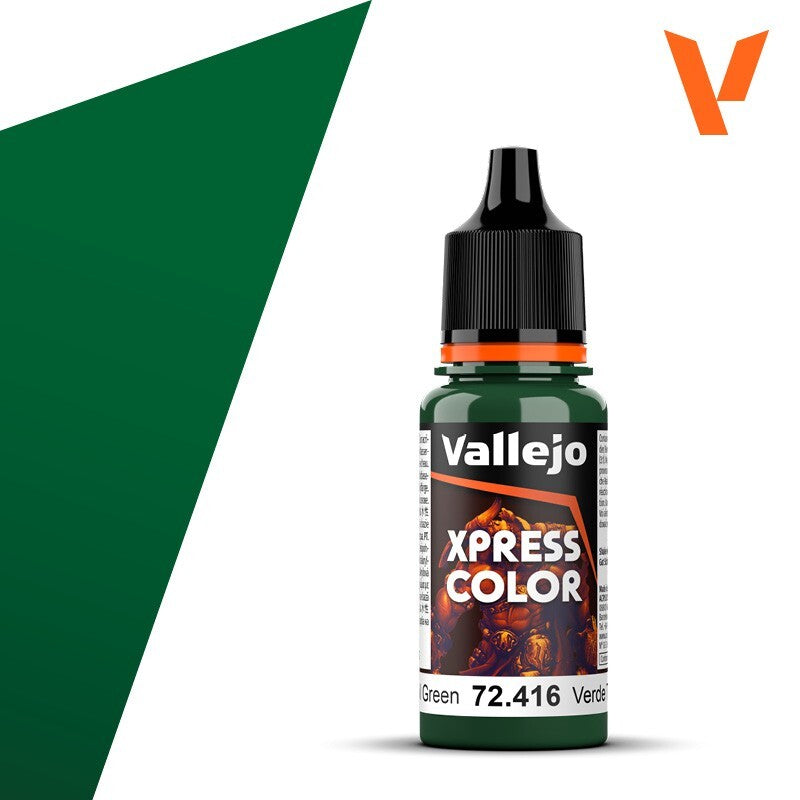 Vallejo Xpress Color Acrylics Troll Green 18ml/0.6 fl oz Dropper Bottle - 72.416