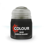 Games Workshop Citadel Colour Base Corvus Black Acrylic 12ml Paint Pot - (21-44)