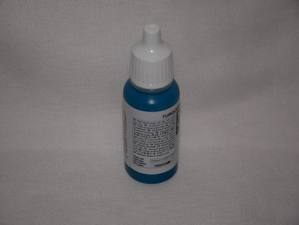 Vallejo Model Color Turquoise Acrylic 17ml/0.57 fl oz Dropper Bottle - 70.966