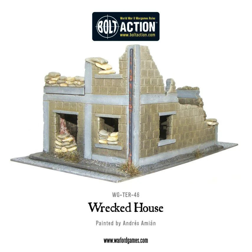 Warlord Games Bolt Action 1:56 Scale WWII Hard Plastic Wrecked House - WG-TER-46