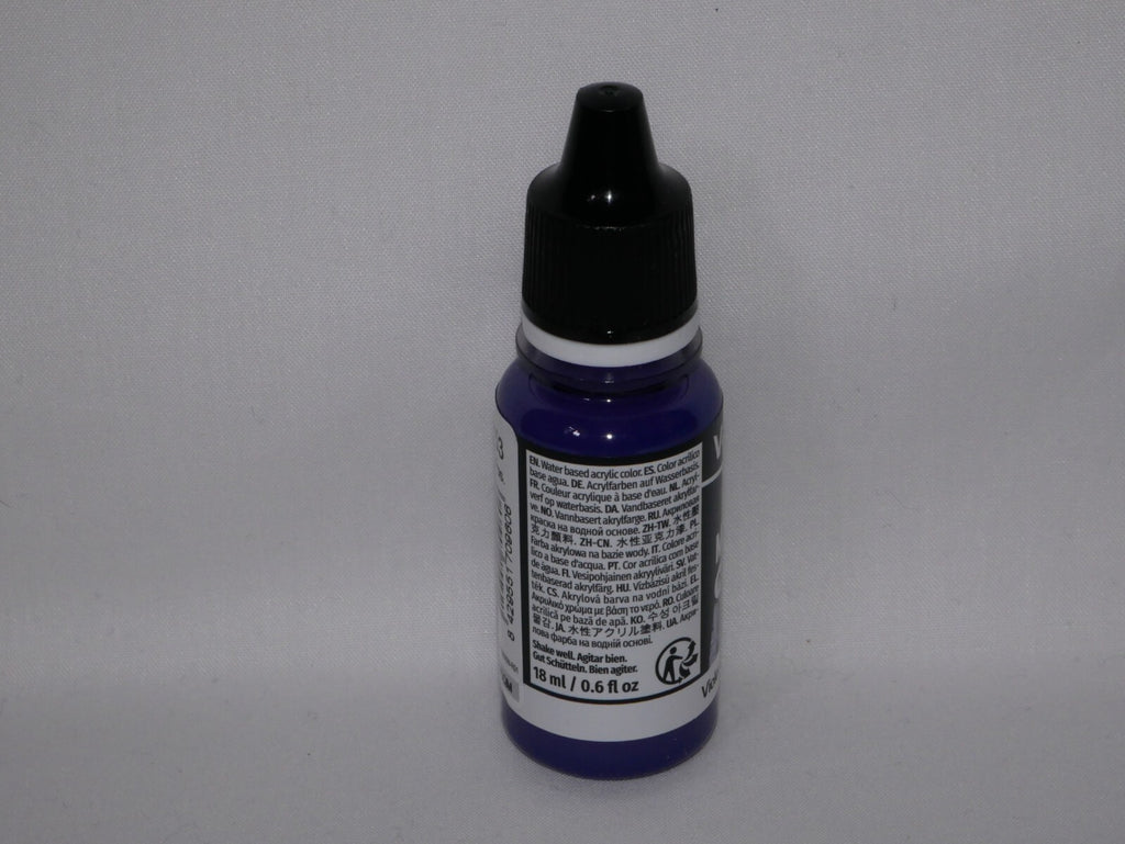 Vallejo Model Color Violet Acrylic 18ml/0.6 fl oz Dropper Bottle - 70.960
