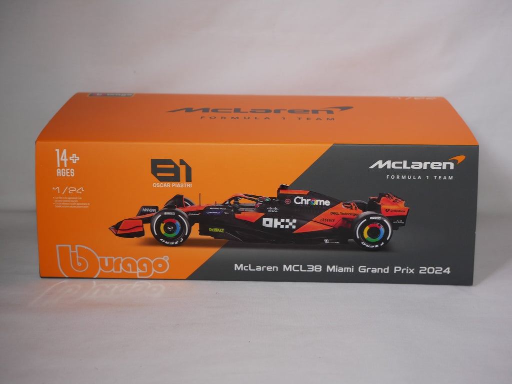Burago 1:24 McLaren MCL38 Miami Grand Prix 2024 No.81 Oscar Piastri - #18-28033P