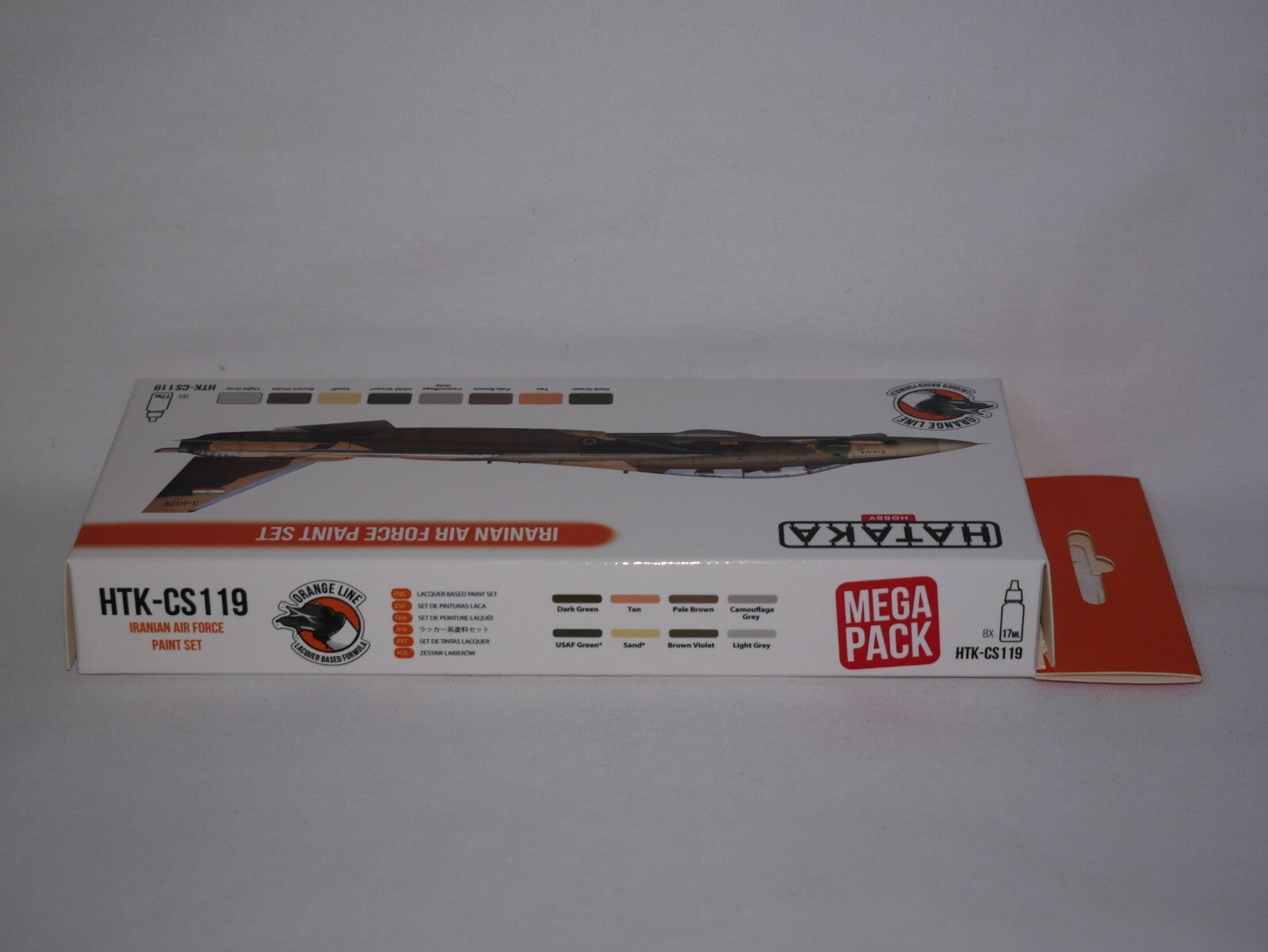 Hataka Orange Line Lacquer Based Formula Iranian Air Force Paint Set (HTK-CS119)