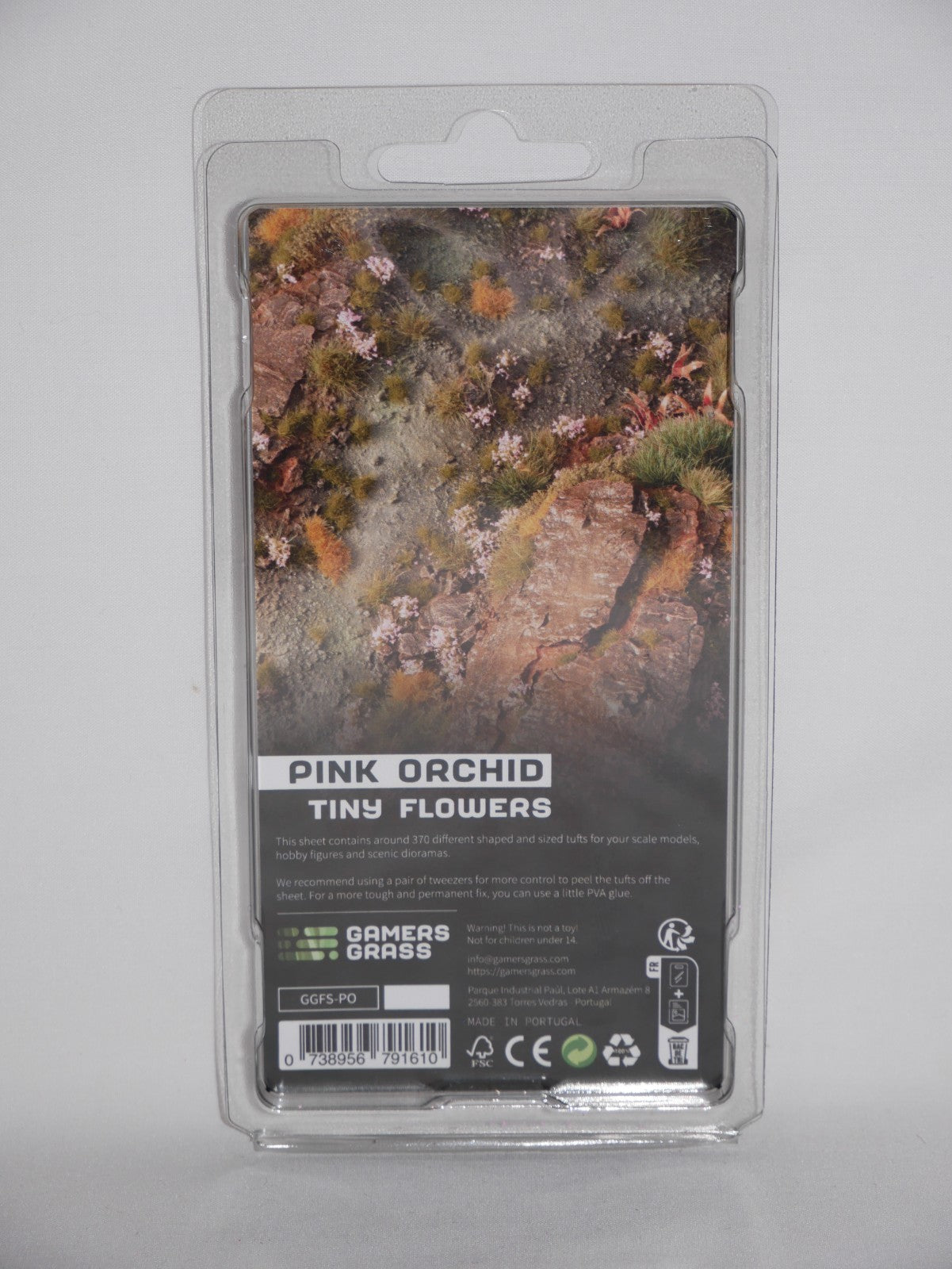 Gamers Grass Pink Orchid Tiny Flowers Grass Tufts For Bases 370 Per Pack GGFS-PO