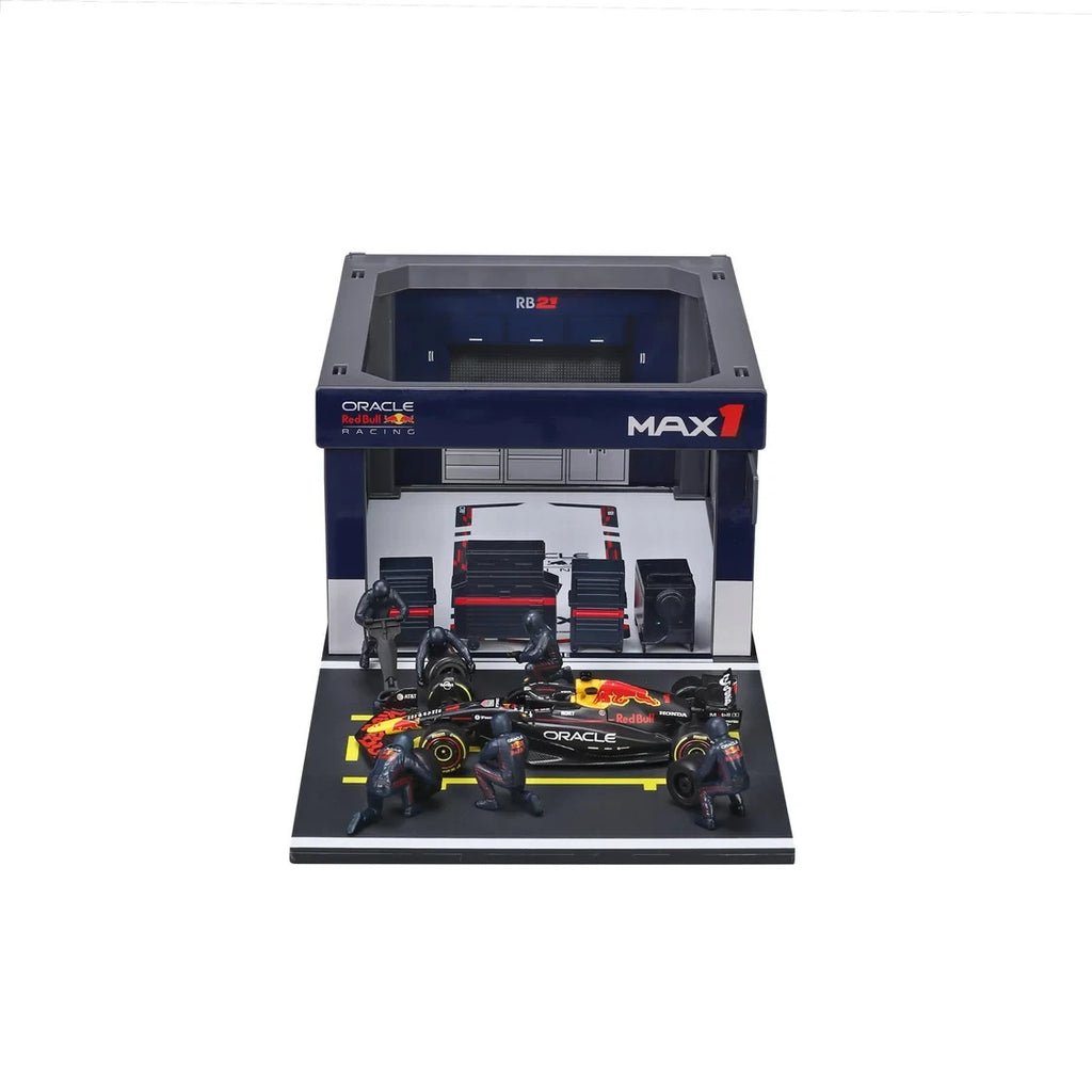 Burago 1:43 Scale Oracle Redbull Racing Formula One Team Pit Pass Diorma Playset - #18-38459V