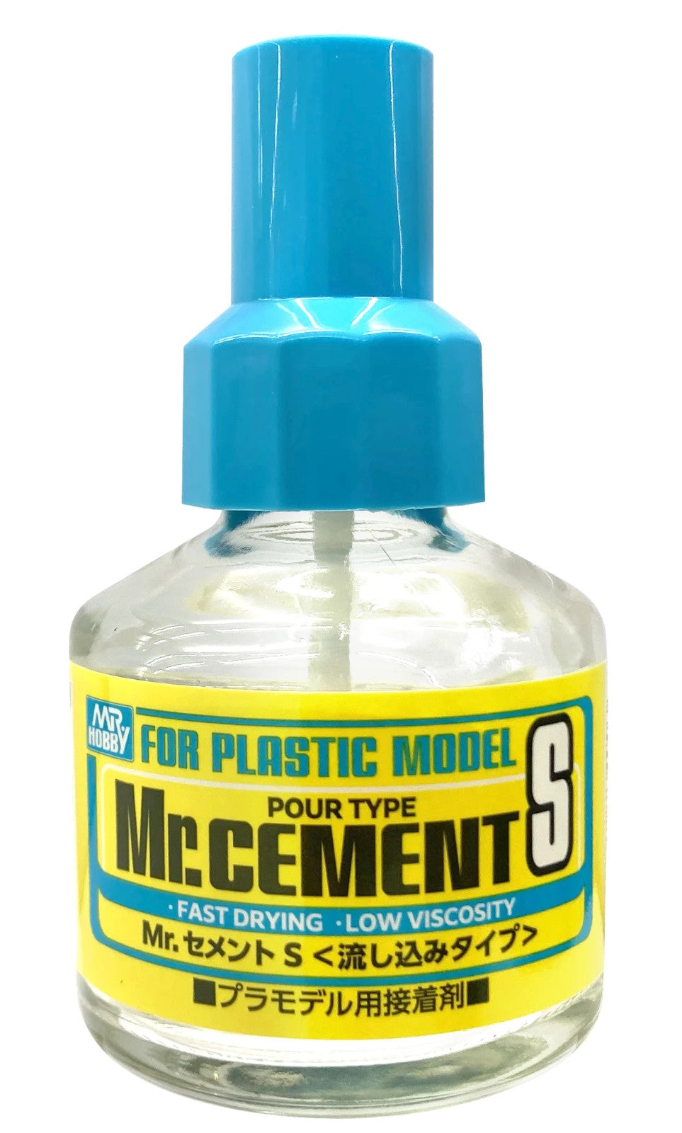 Mr Hobby Mr Cement S ("Brush On" Type) For Plastic Kits 40ml Glass Bottle MC-129