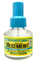 Mr Hobby Mr Cement S ("Brush On" Type) For Plastic Kits 40ml Glass Bottle MC-129