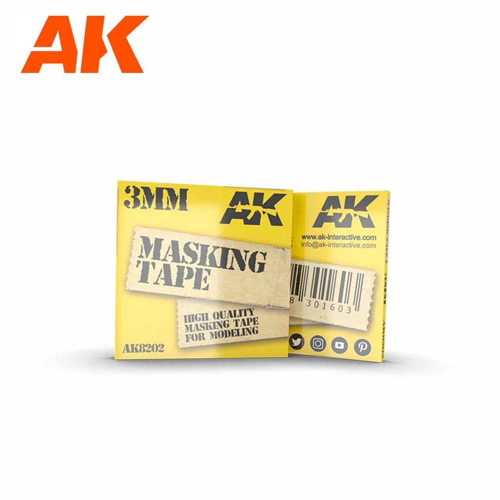 AK Interactive High Quality Smooth Rice Paper Masking Tape (3mm x 20m) AK8202