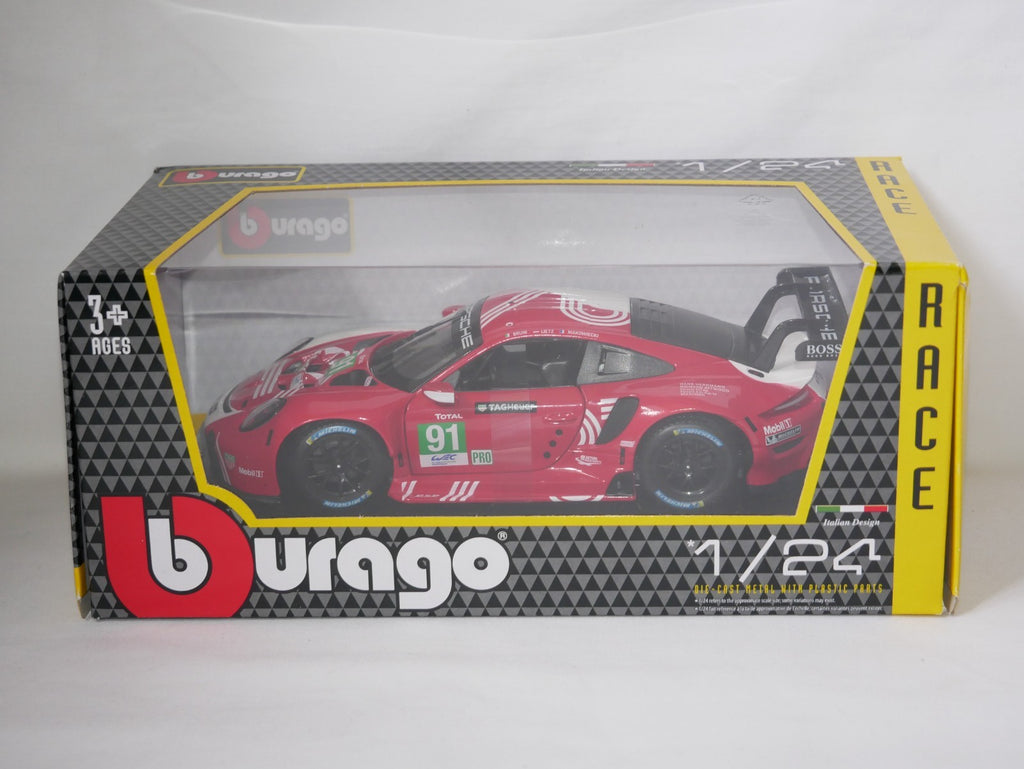 Burago 1:24 Scale Porsche 911 RSR GTE (No.91) 24 Hours of Le Mans 2020 #18-28016