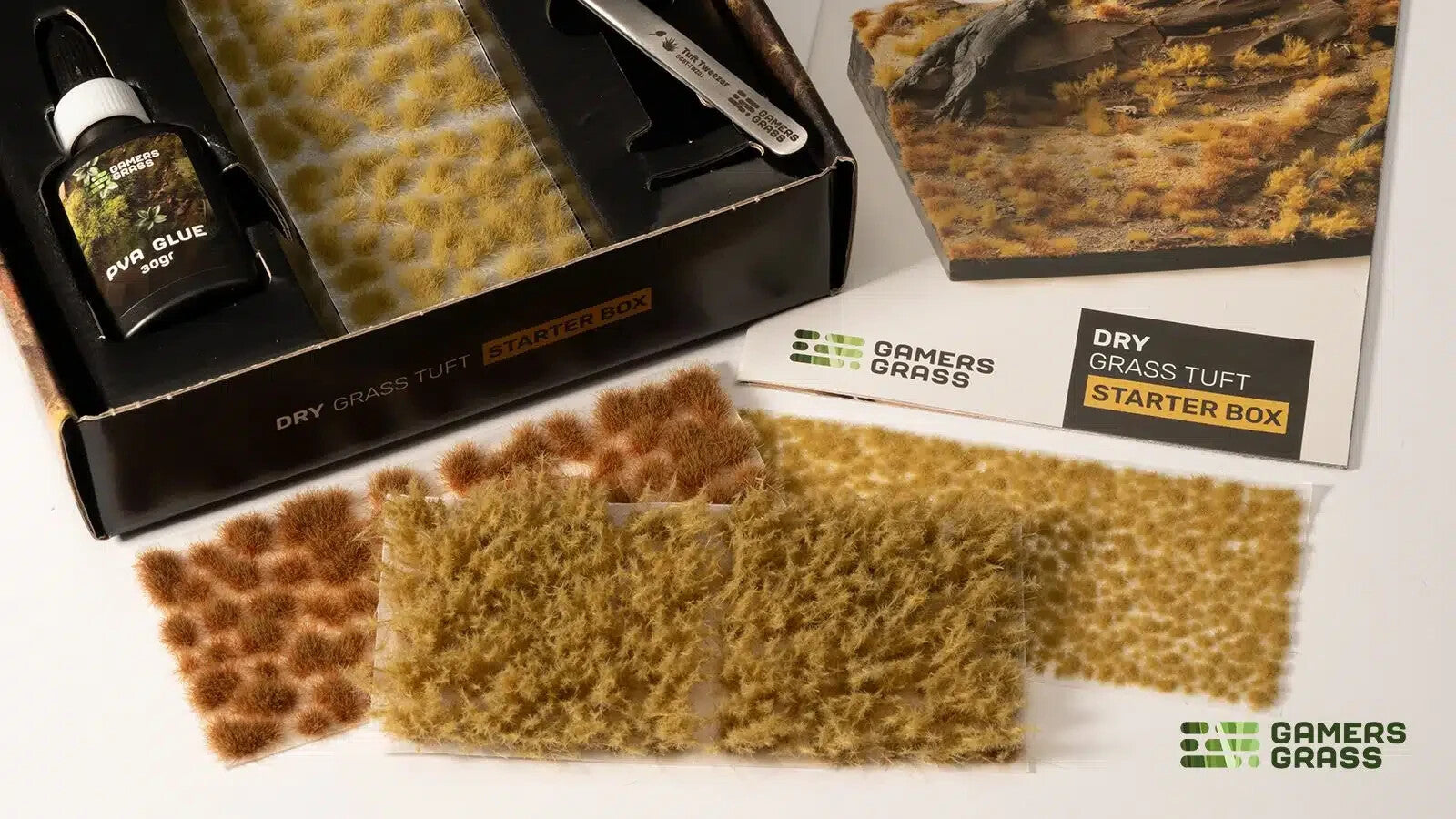 Gamers Grass Dry Grass Tuft Basing Starter Box For Mini Wargaming Bases - GGSB-D