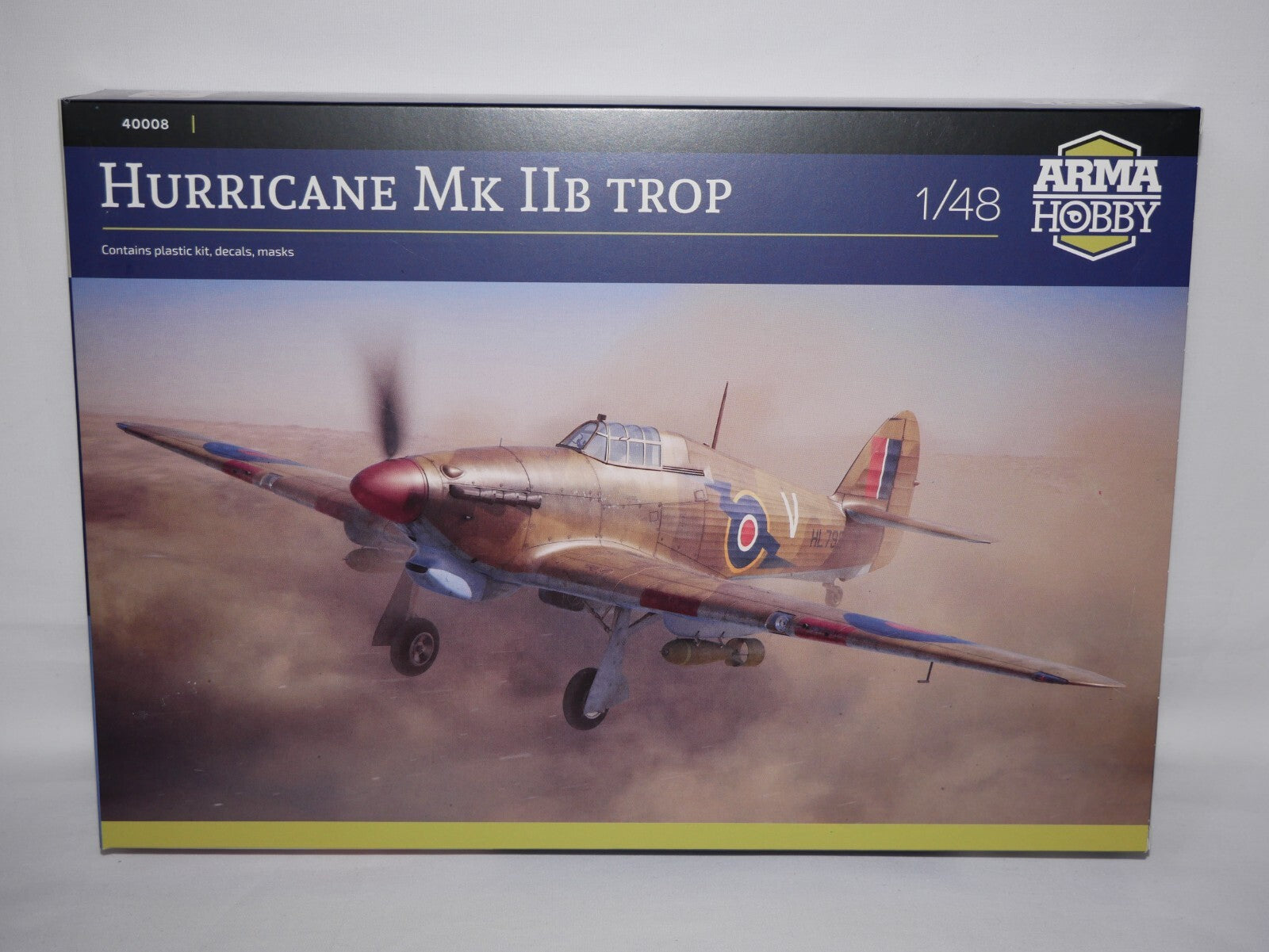 Arma Hobby 1:48 Scale RAF Hawker Hurricane Mk.IIb Trop Model Aircraft Kit - 40008