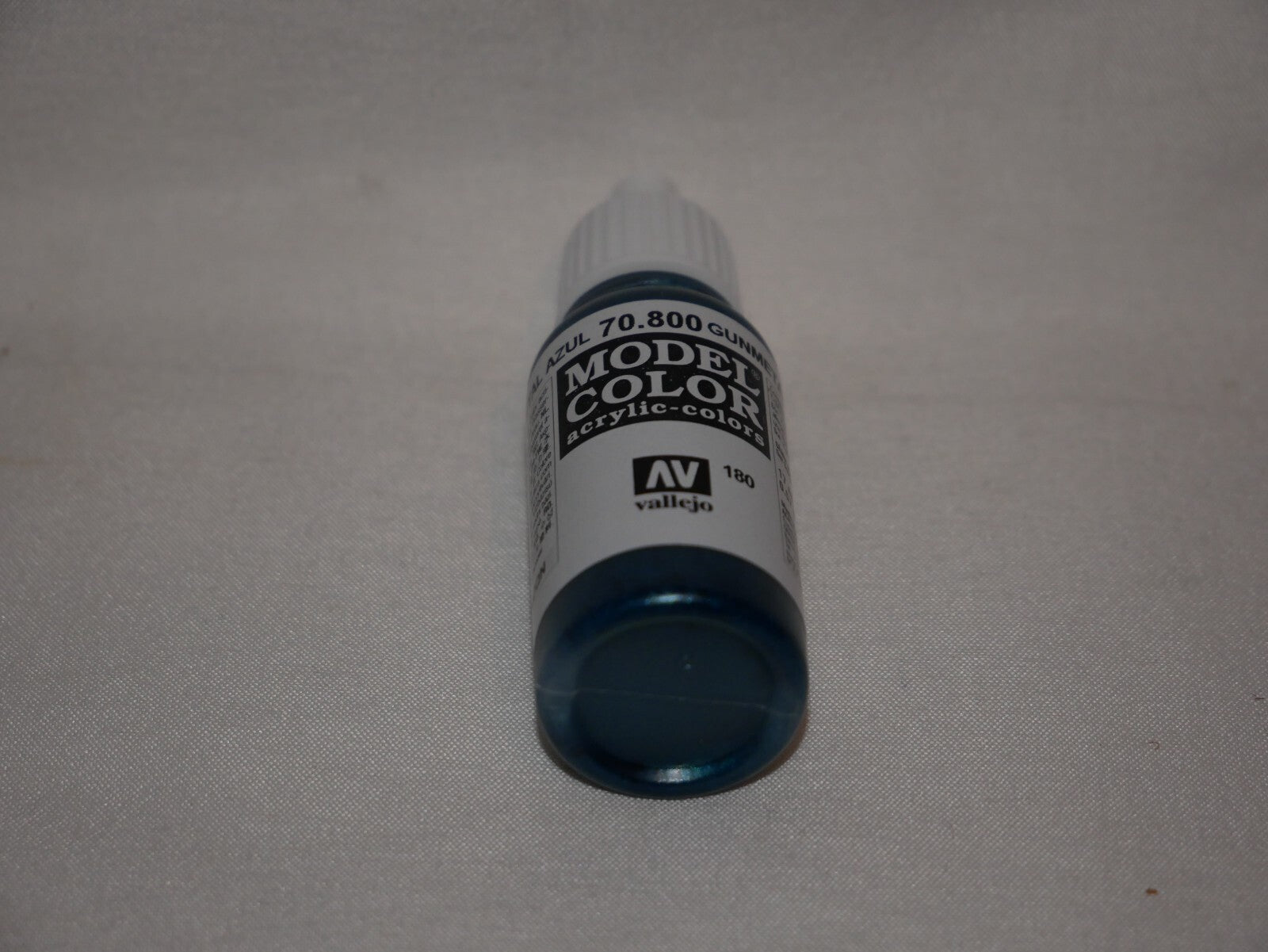 Vallejo Model Color Gunmetal Blue Acrylic 17ml/0.57 fl oz Dropper Bottle 70.800