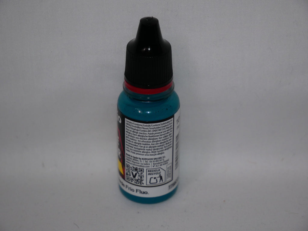 Vallejo Game Color Acrylics Fluorescent Cold Green 18ml Dropper Bottle - 72.161