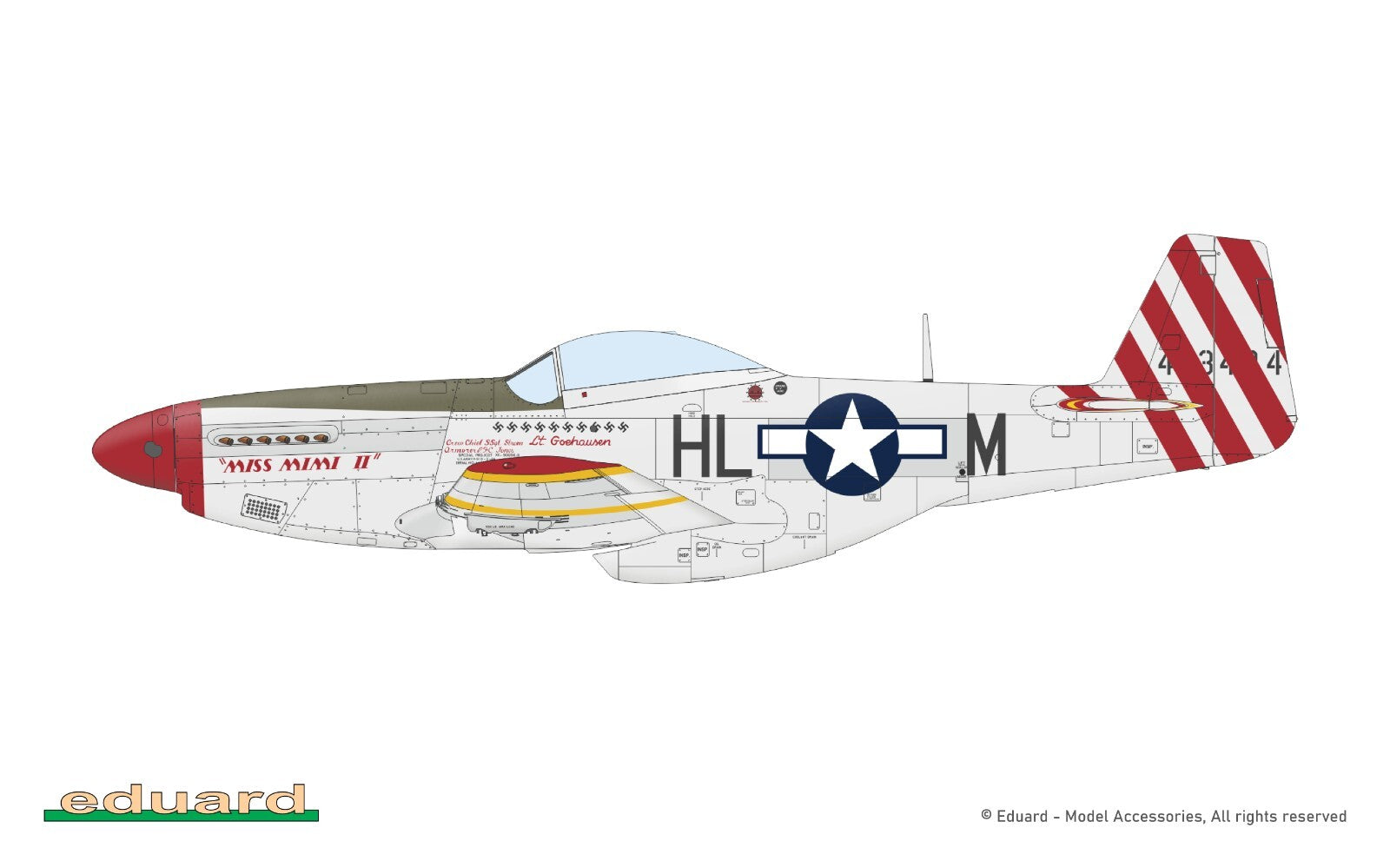 Eduard 1:72 Scale North American P-51D-5 Mustang Weekend Edition Model Kit 7476