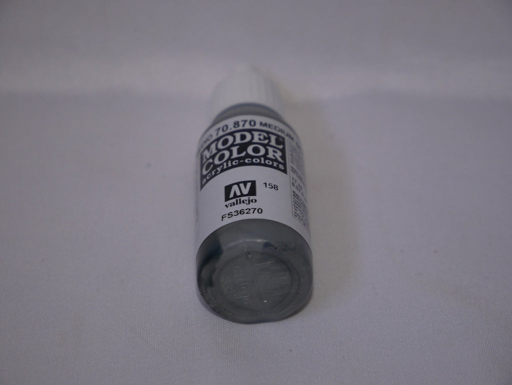 Vallejo Model Color Medium Sea Grey Acrylic 17ml Dropper Bottle - 70.870