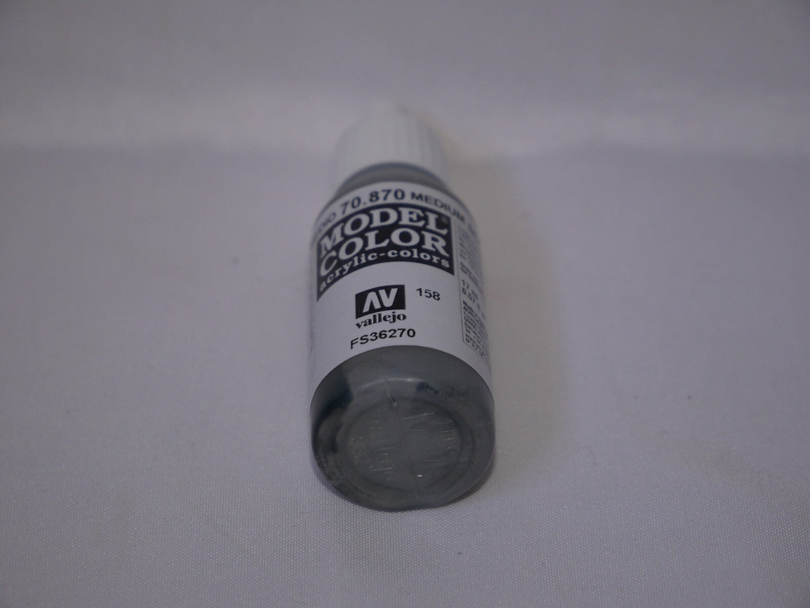 Vallejo Model Color Medium Sea Grey Acrylic 17ml Dropper Bottle - 70.870