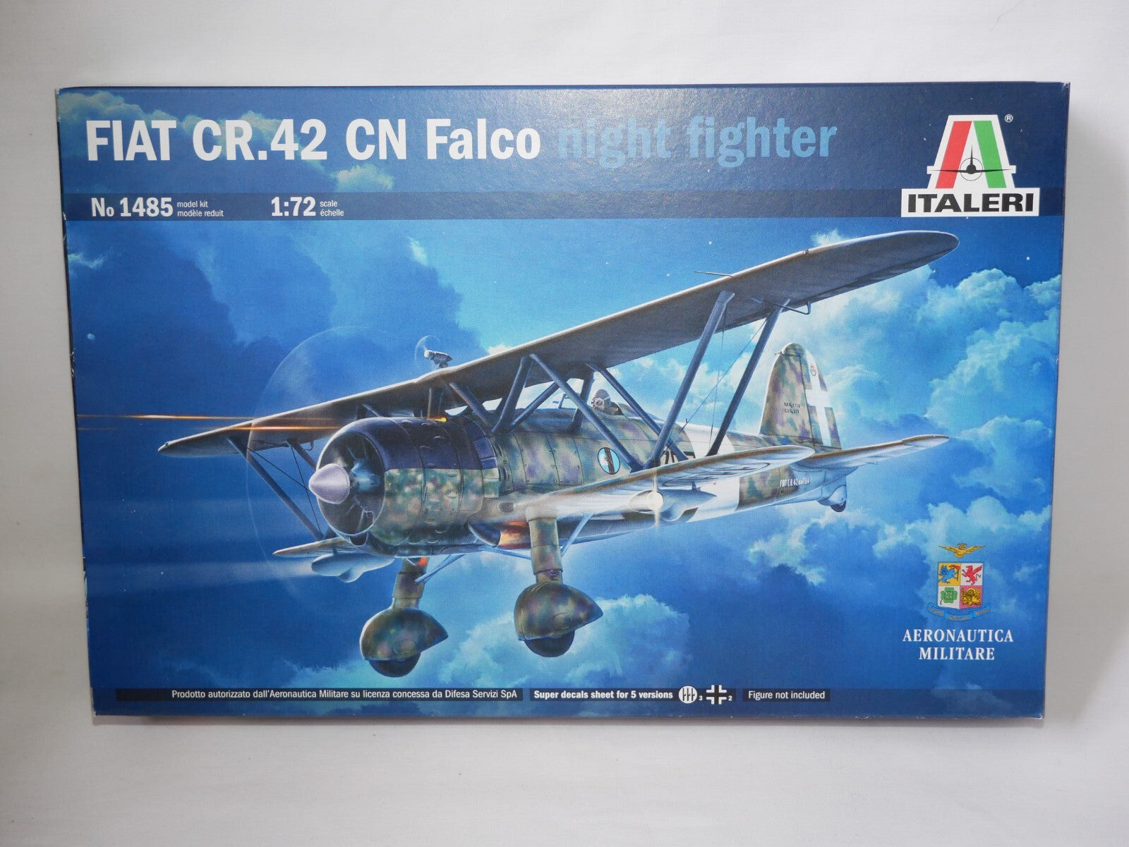 Italeri 1:72 Scale FIAT CR.42 CN Falco Night Fighter Plane Skill Level 2 - 1485