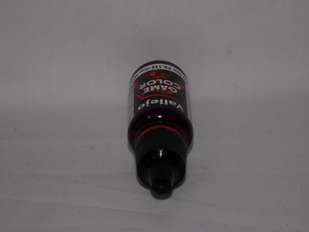 Vallejo Game Color Acrylic Paints Evil Red 18ml/0.6 fl oz Dropper Bottle  72.112