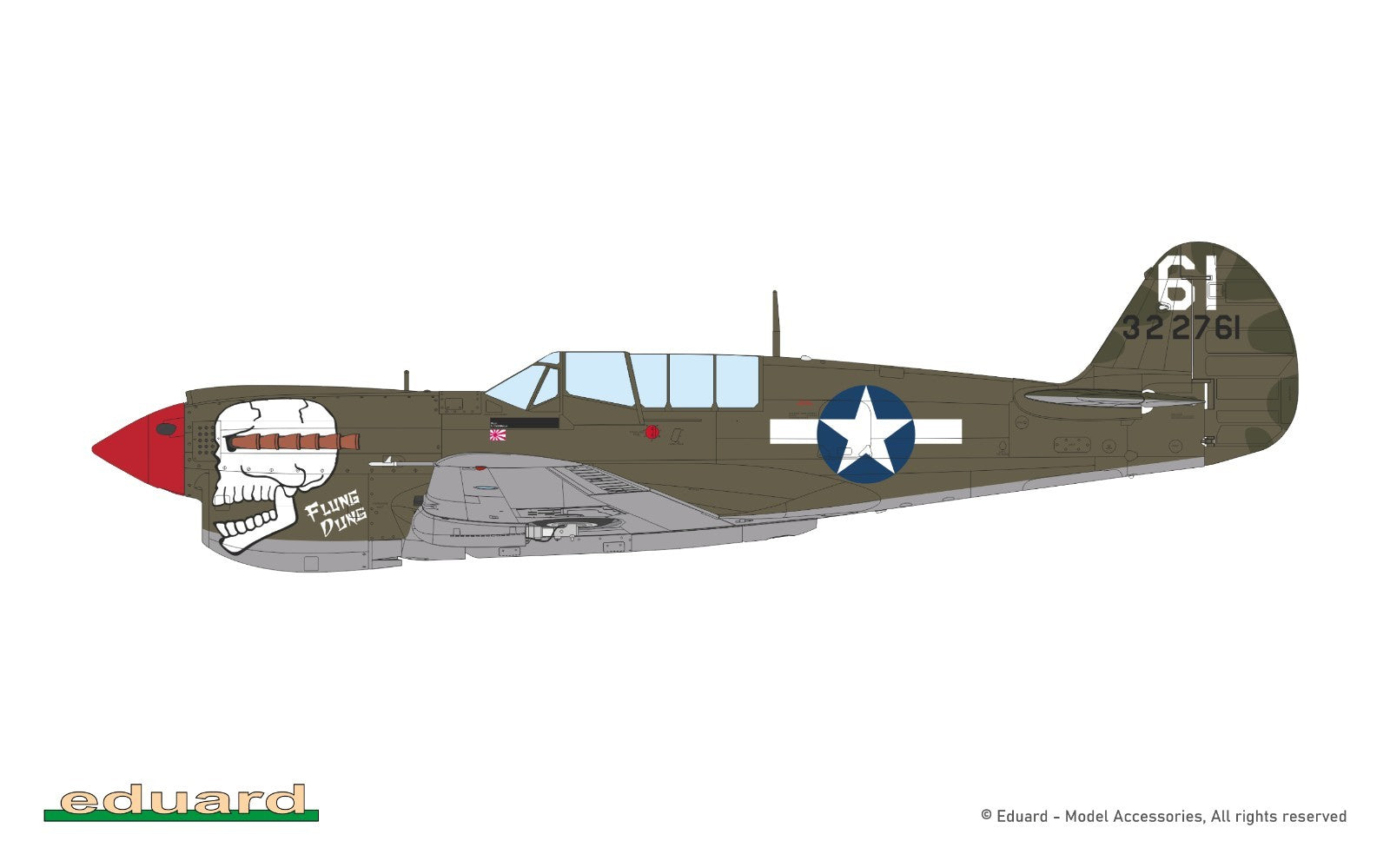 Eduard 1:48 Scale WWII Curtiss P-40N Warhawk Weekend Edition Model Kit - 84212