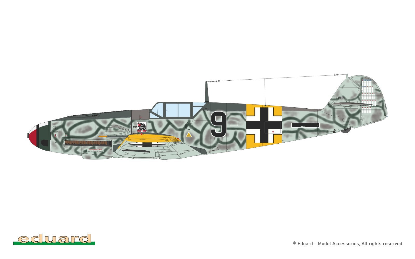 Eduard 1:48 Scale WWII Messerschmitt Bf 109F-2 Weekend Edition Model Kit - 84212