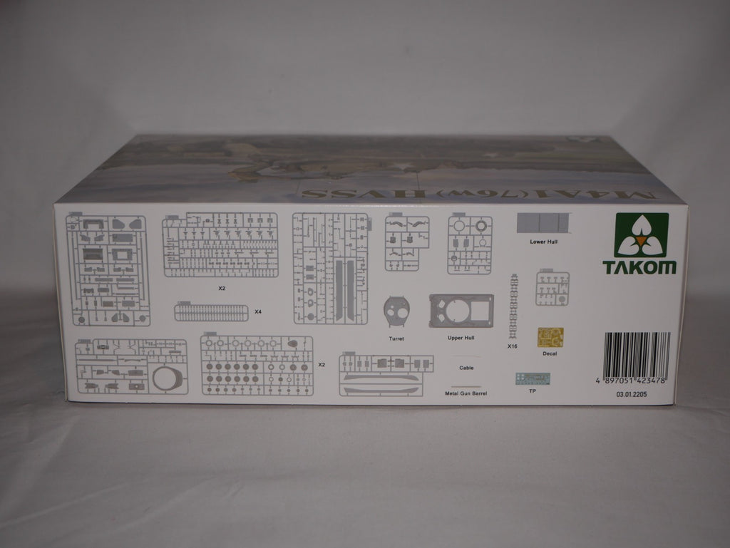 Takom 1:35 Scale WWII US Sherman M4A1 (76W) HVSS Medium Tank Model Kit - 2205