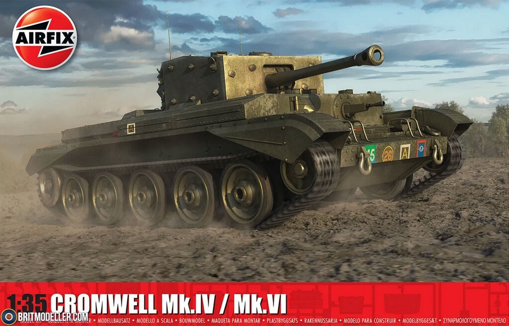 Airfix 1:35 Scale Cromwell Mk.IV / Mk.VI Cruiser Tank Kit Skill Level 3 - A1384