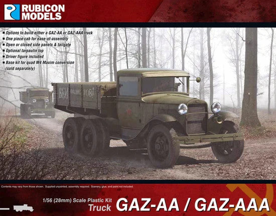 Rubicon Models 1:56 (28mm) Scale WWII Soviet GAZ-AA / GAZ-AAA Truck - 280063