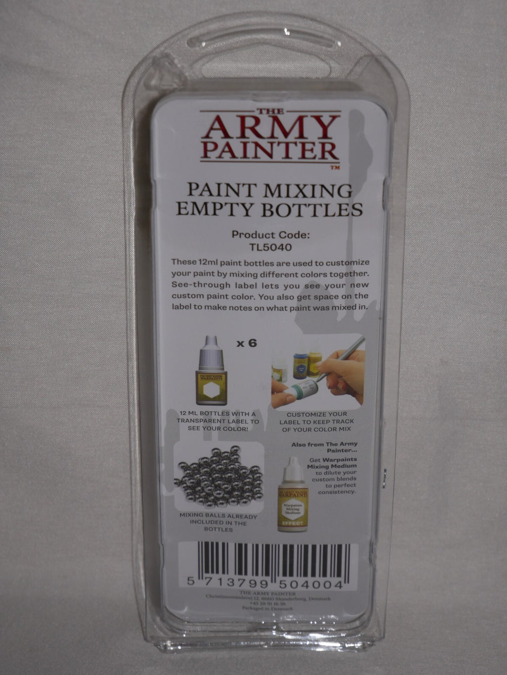 The Army Painter Empty Paint Mixing Bottles 12ml  (6 Dropper Bottle Pack) TL5040