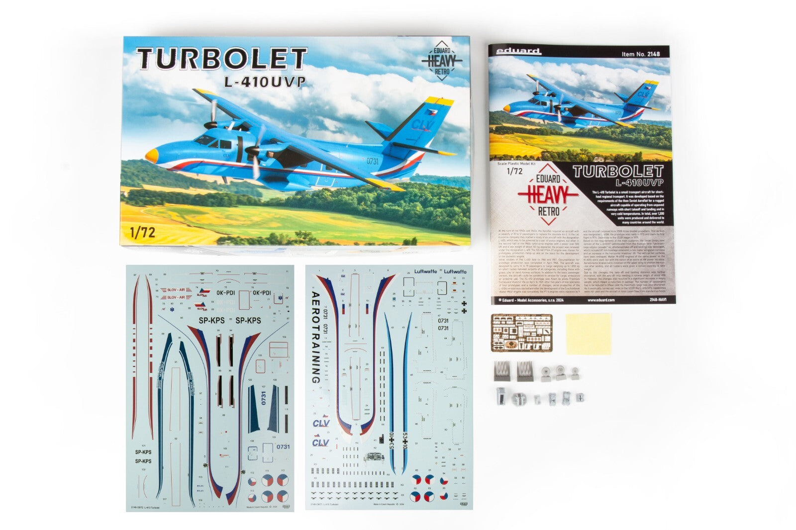Eduard Heavy Retro 1:72 Scale Turbolet L-410UVP Plastic Model Aircraft Kit 2148
