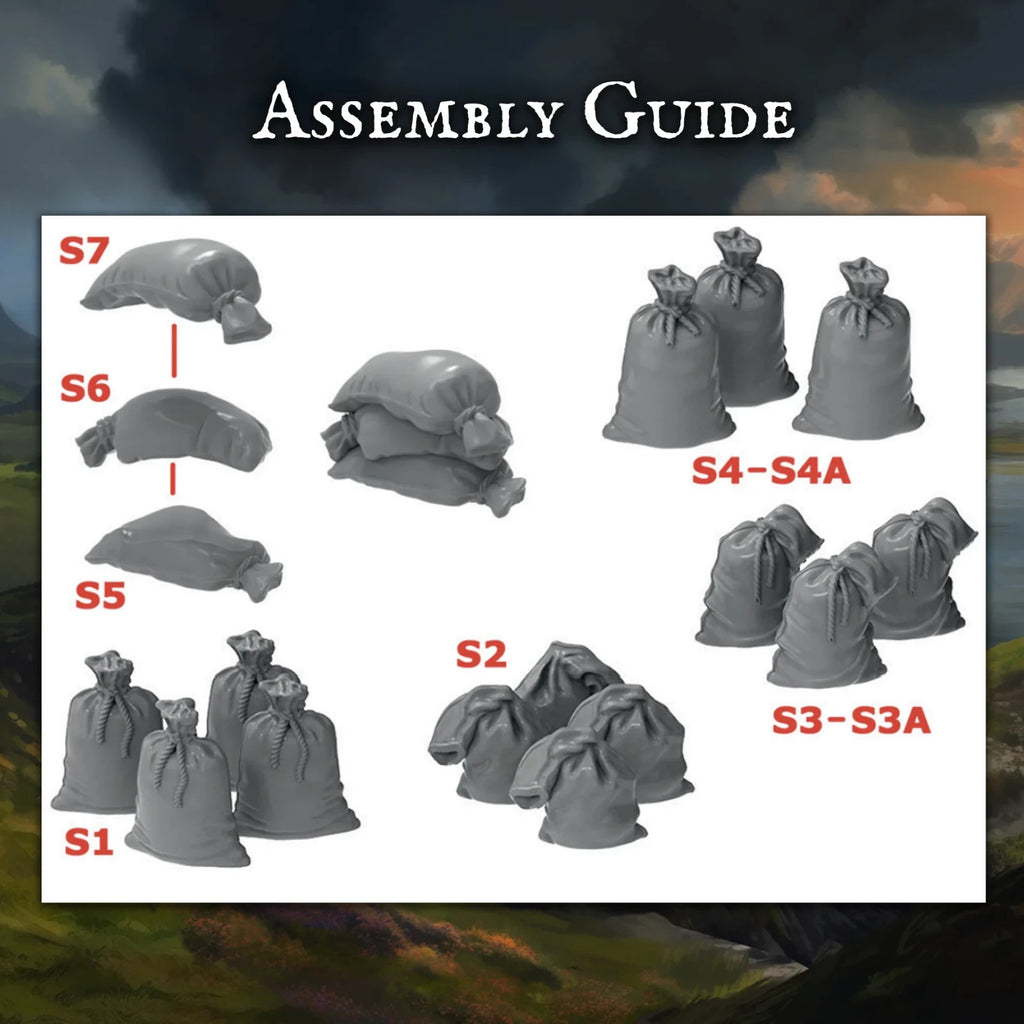 Victrix Ltd Pillage Ransack The Middle Ages 28mm Scale Hard Plastic Sacks VXE010