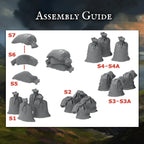 Victrix Ltd Pillage Ransack The Middle Ages 28mm Scale Hard Plastic Sacks VXE010