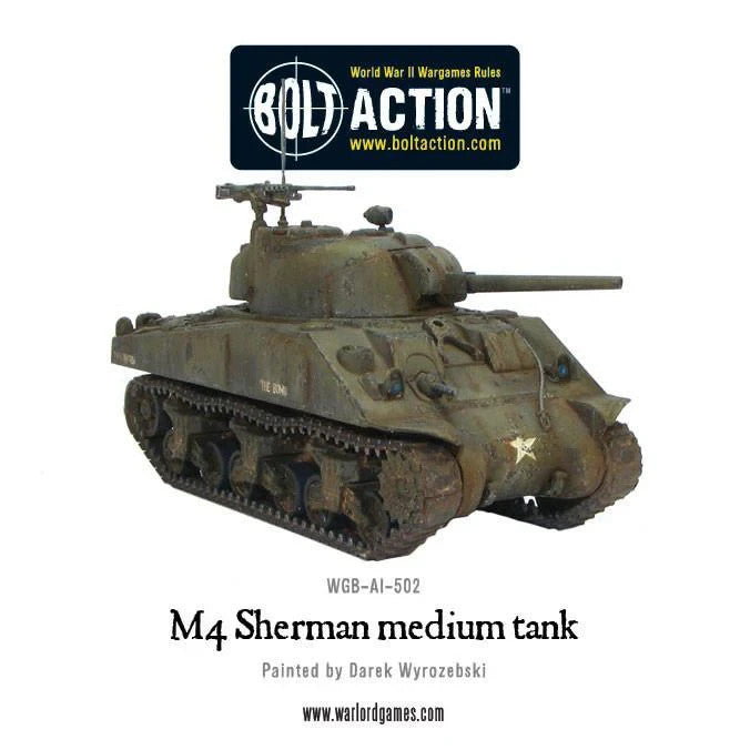 Warlord Games Bolt Action 1:56 Scale WWII US M4 Sherman Medium Tank - 402013006