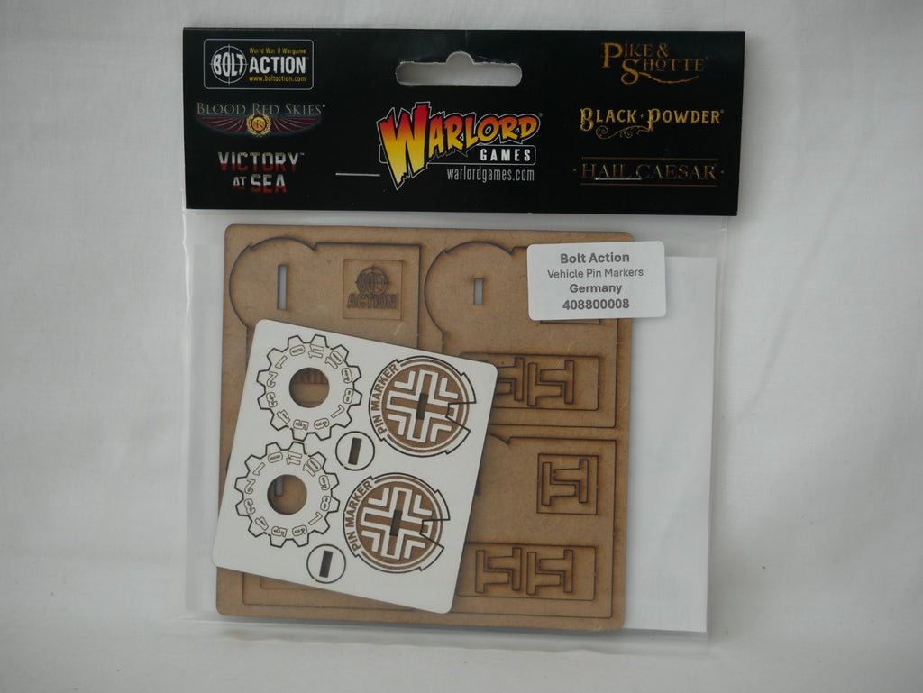 Warlord Games Bolt Action Laser Cut MFD Vehicle Pin Markers Germany - 408800008