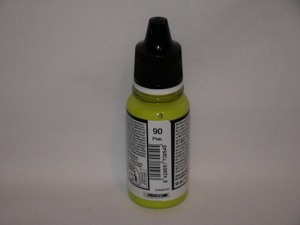 Vallejo Model Color Yellow Green Acrylic 18ml/0.60 fl oz Dropper Bottle - 70.954