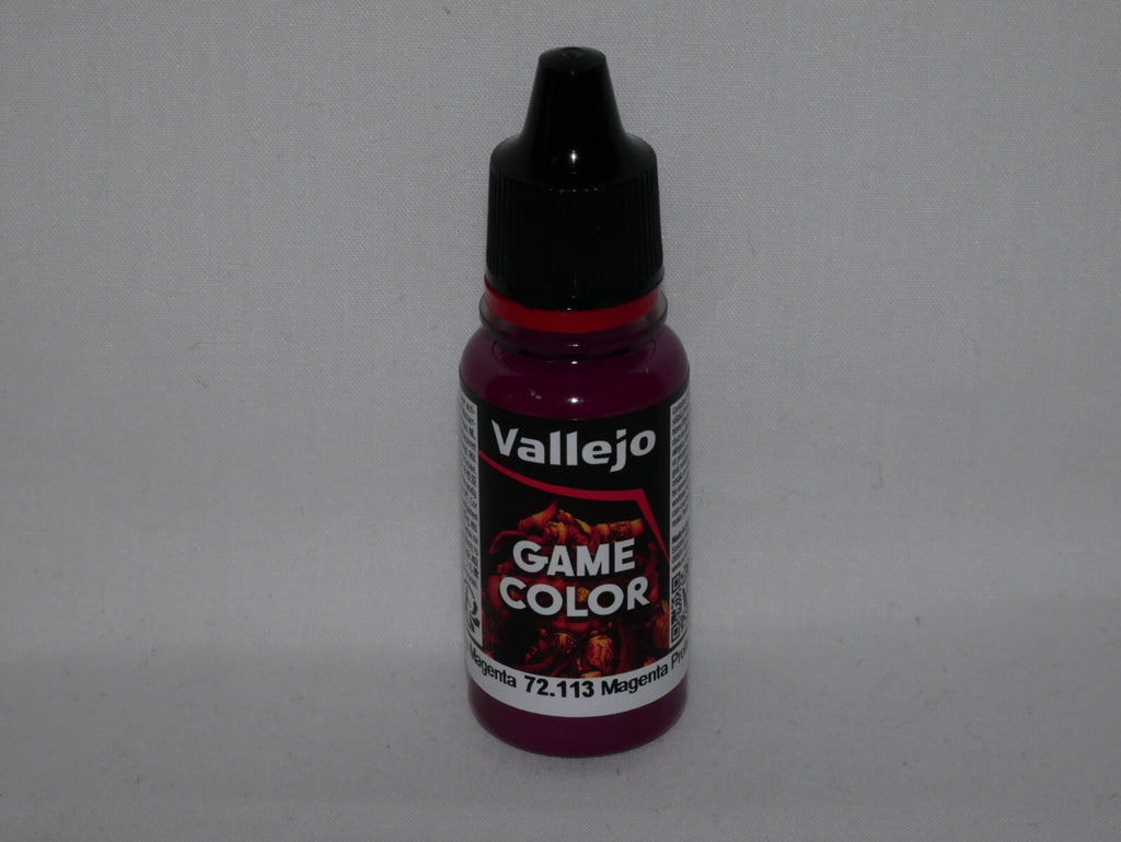 Vallejo Game Color Acrylics Deep Magenta 18ml/0.6 fl oz Dropper Bottle - 72.113