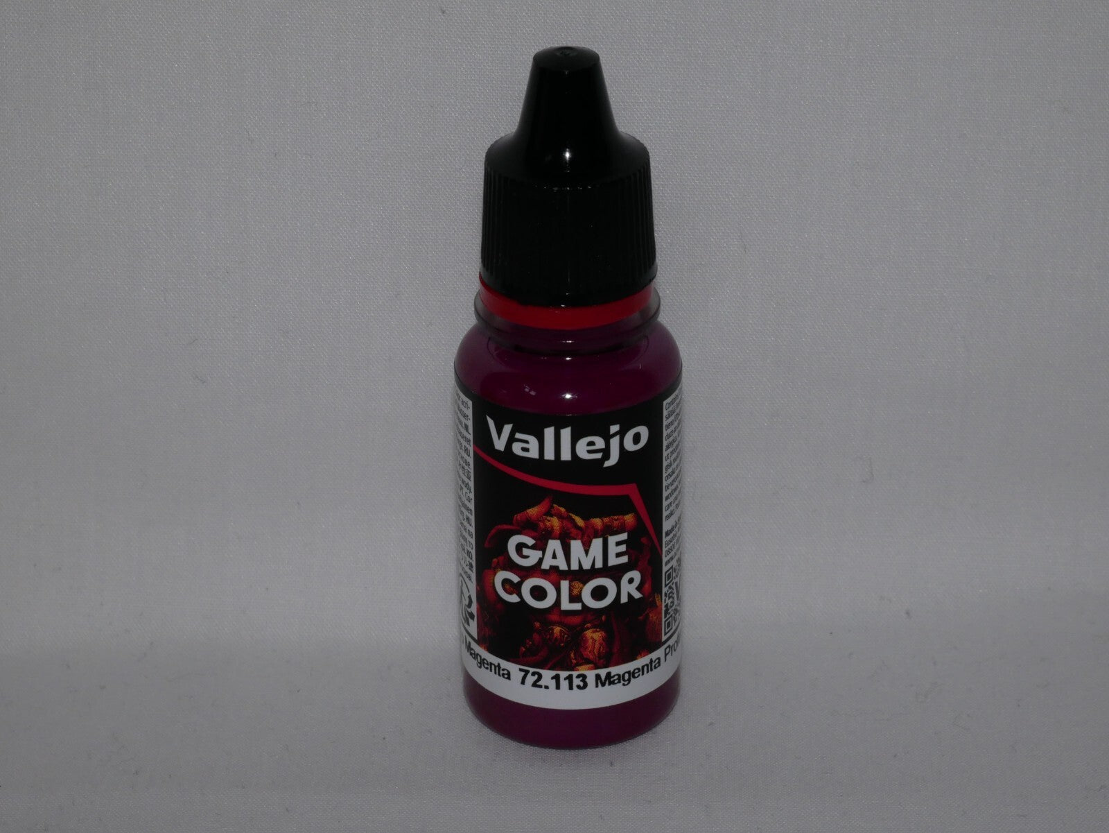 Vallejo Game Color Acrylics Deep Magenta 18ml/0.6 fl oz Dropper Bottle - 72.113