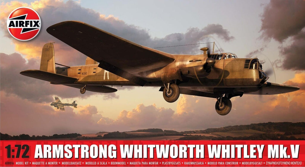 Airfix 1:72 Armstrong Whitworth Whitley Mk.V Model Kit Skill Level 3 - A08016