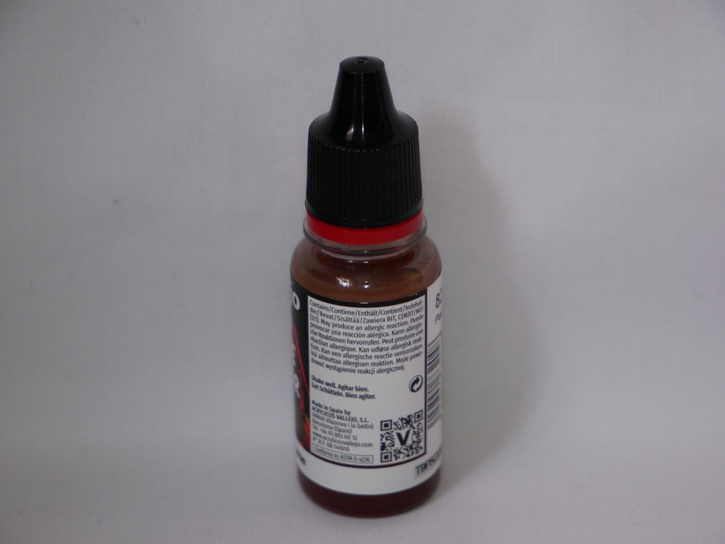 Vallejo Game Color Acrylic Washes Flesh 18ml/0.6 fl oz Dropper Bottle - 73.204