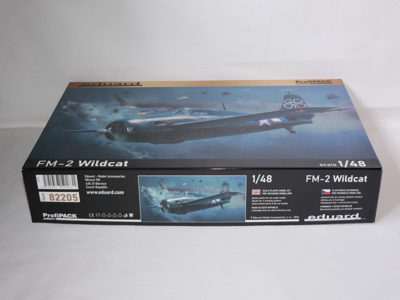 Eduard 1:48 Scale WWII Grumman FM-2 Wildcat ProfiPACK Edition Model Kit - 82205