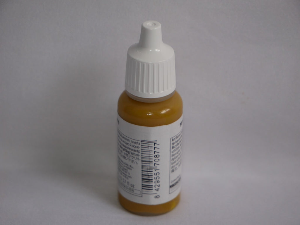 Vallejo Model Color Gold Brown Acrylic 17ml/0.57 fl oz Dropper Bottle - 70.877