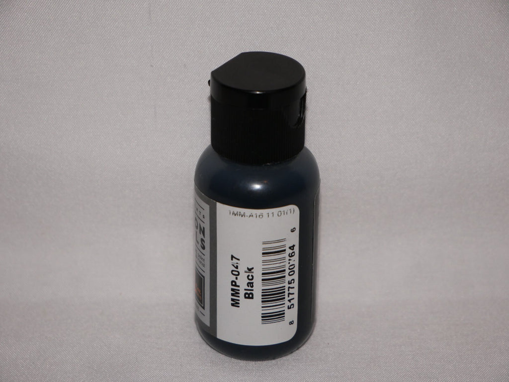 Mission Models Premium Hobby Paints Black 30ml / 1 fl oz Bottle (MMP - 047)