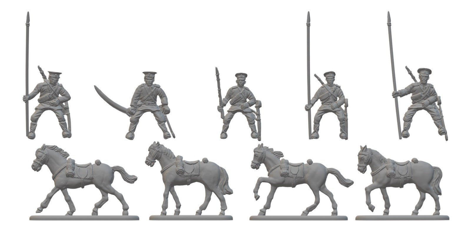 Hat Industrie 1:72 Scale World War 1 (WW1) Russian Cavalry Plastic Models - 8314