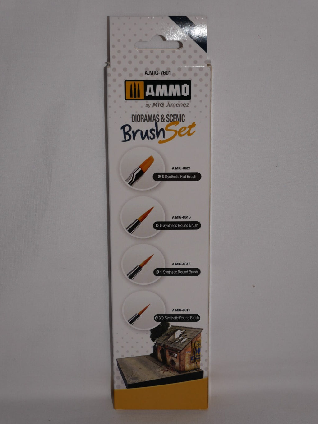 Ammo By Mig Jimenez (4 Piece) Dioramas & Scenic Synthetic Brush Set - A.MIG-7601