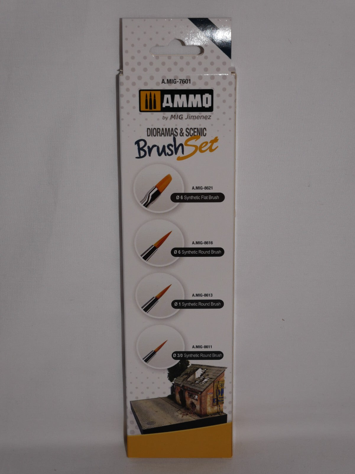 Ammo By Mig Jimenez (4 Piece) Dioramas & Scenic Synthetic Brush Set - A.MIG-7601