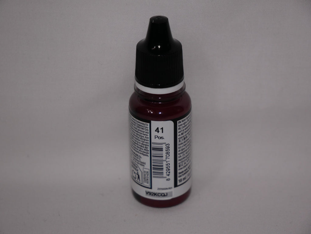 Vallejo Model Color Black Red Acrylic 18ml/0.60 fl oz Dropper Botlle - 70.859
